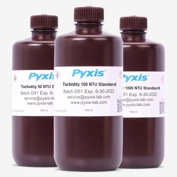 Turbidity Calibration Solutions (2, 10, 20, 30, 50, 100, 200, 500, 1,000NTU, 4,000NTU or Combo Kit)